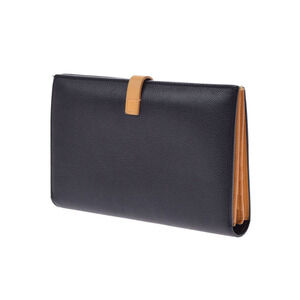 Celine Leather Multifunction Wallet Yellow Long Black